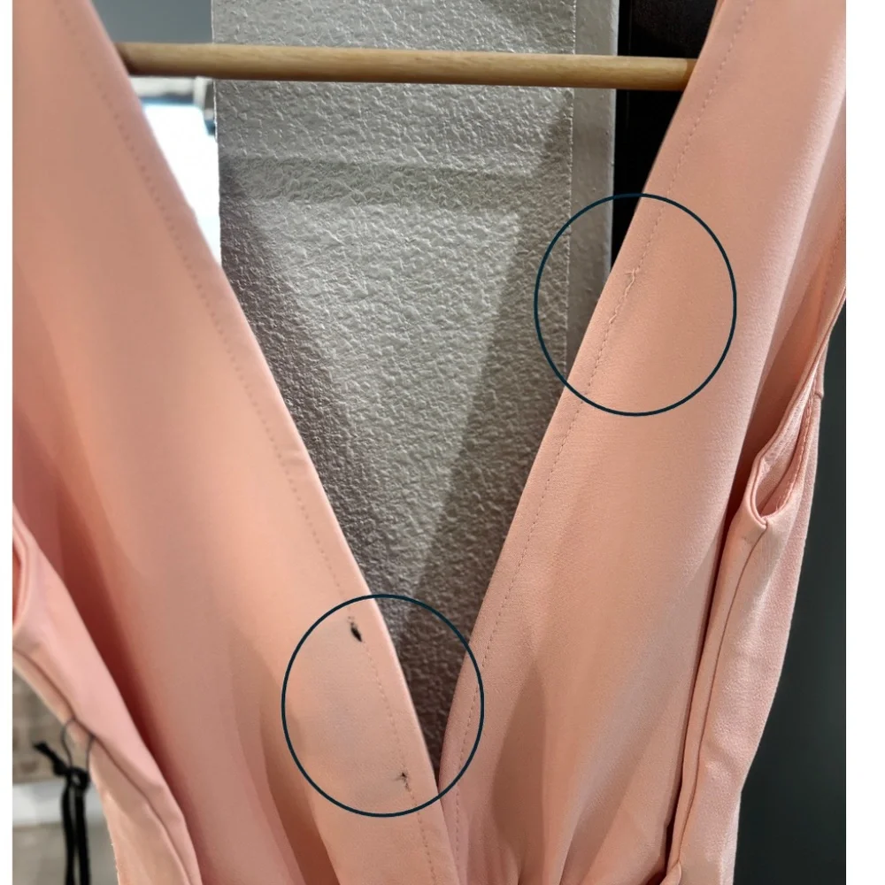 Lulus "Simply Joyous" Peplum Top - Peach Size S - Picture 8 of 9